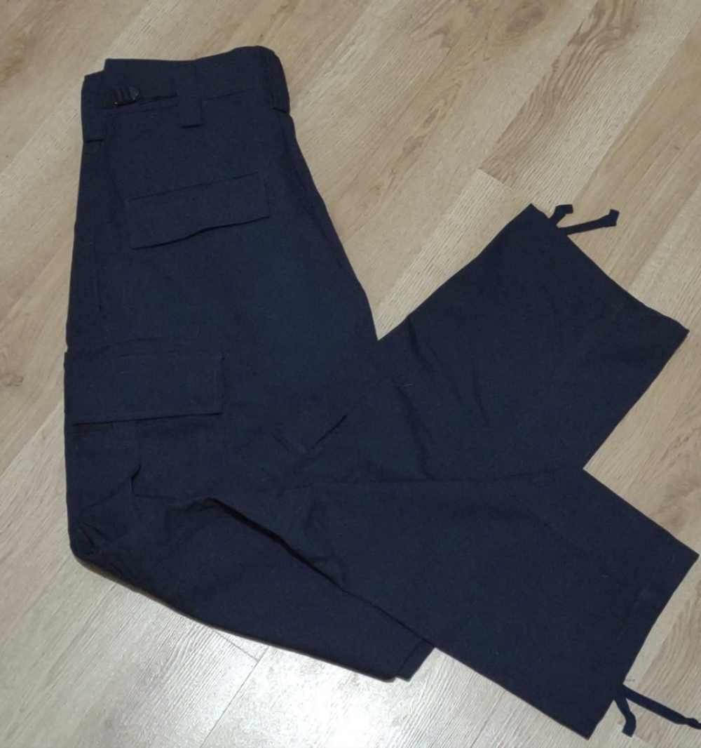 Men's Classic Black Cargo Trousers